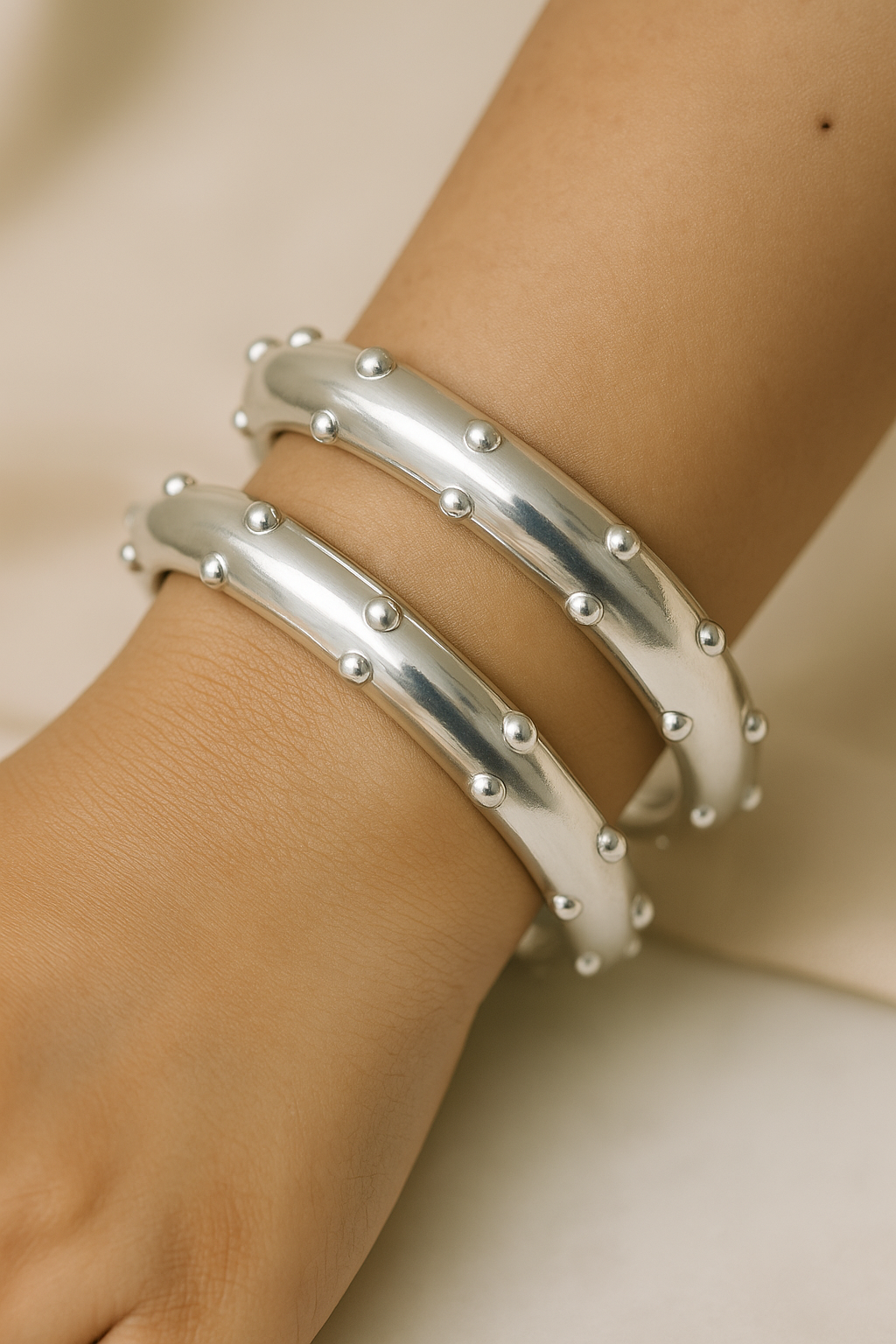 Moon Pearl Bangles(SET OF 2)