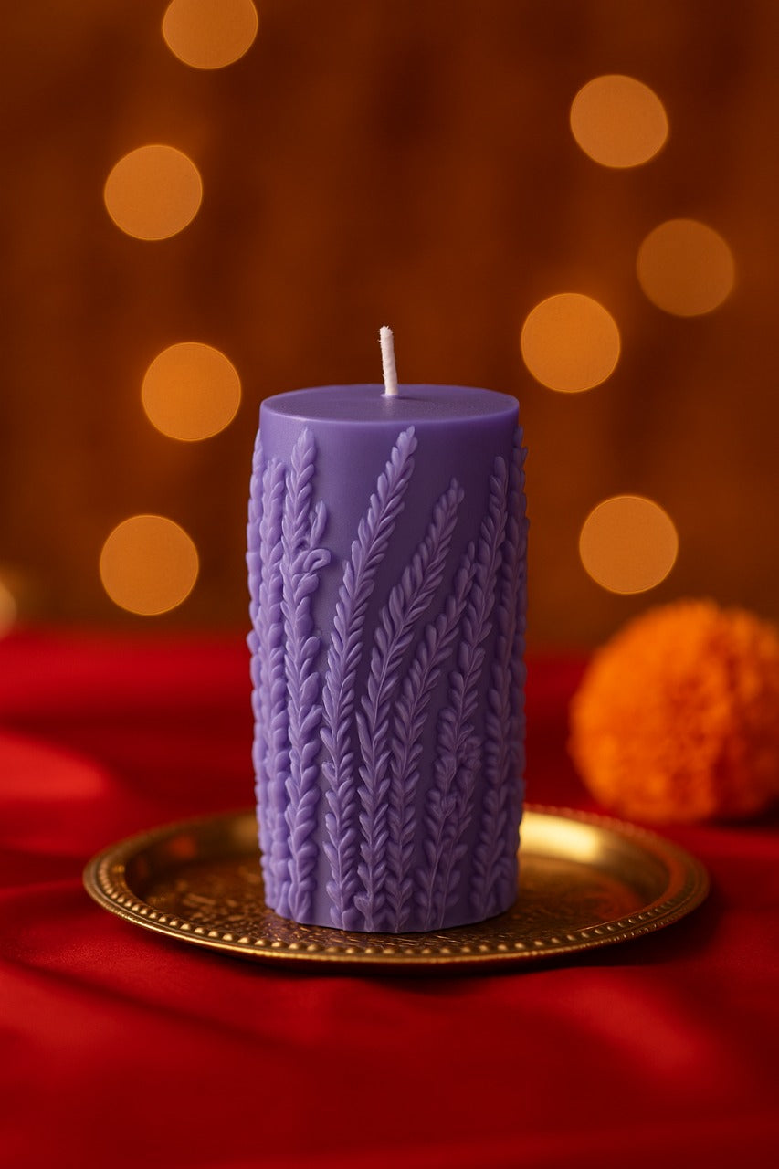 Lavender Pillar Candle