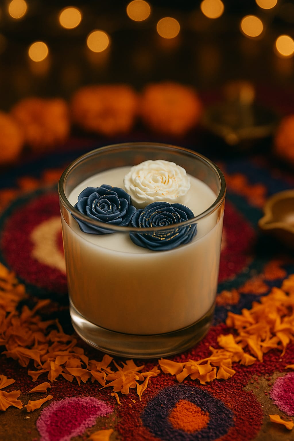 3 Shades Flower Candle