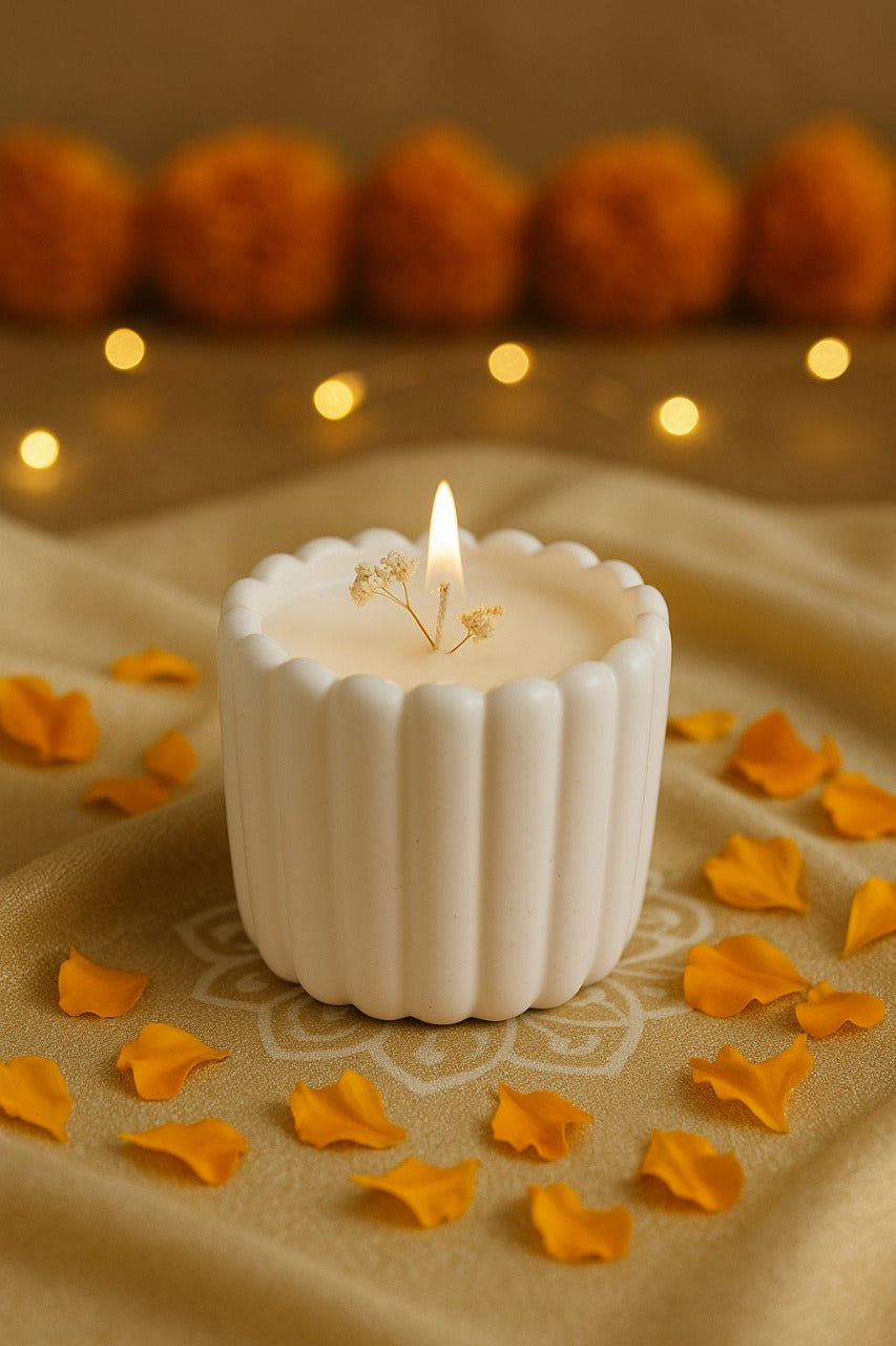 Bubble Jar Concrete Candle