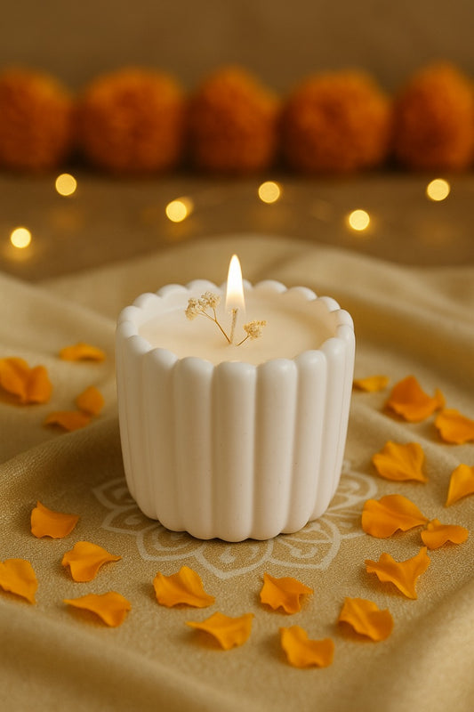 Bubble Jar Concrete Candle