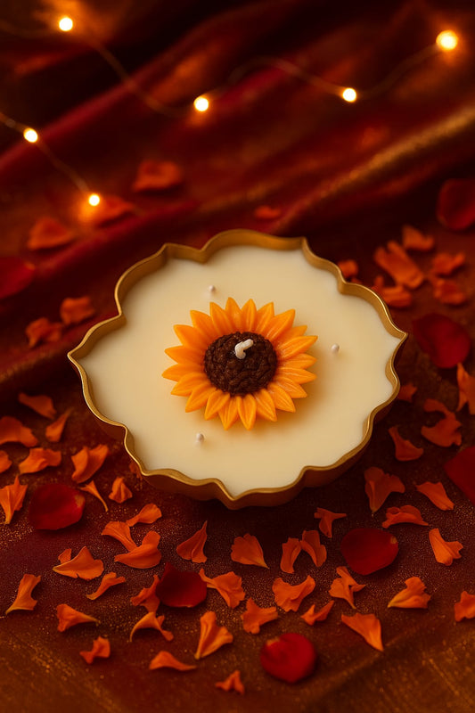 Sunflower Urli Candle