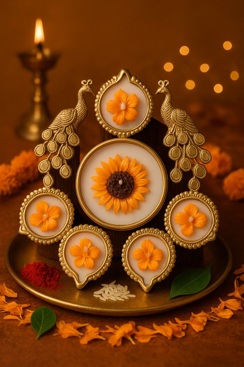 Peacock Metal Candle