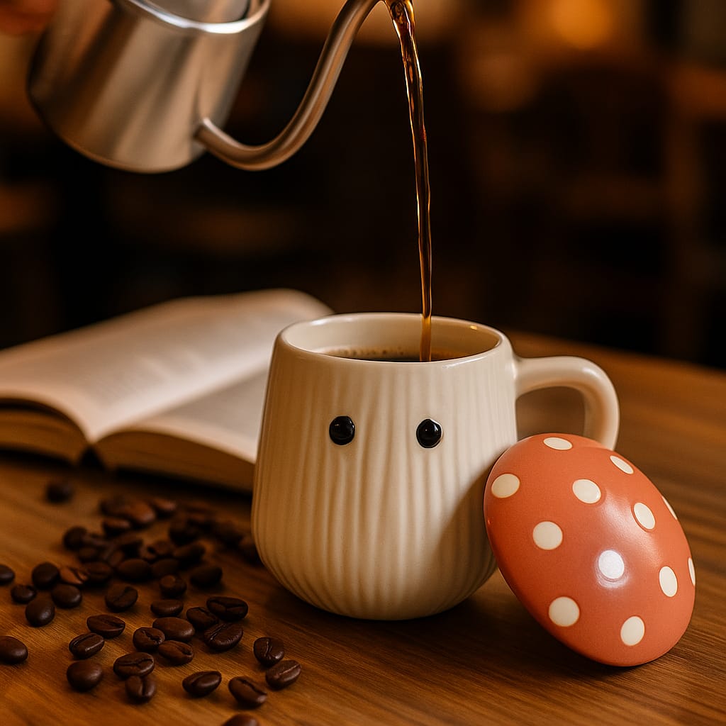 Fairy tale Mushroom Cup With Lid