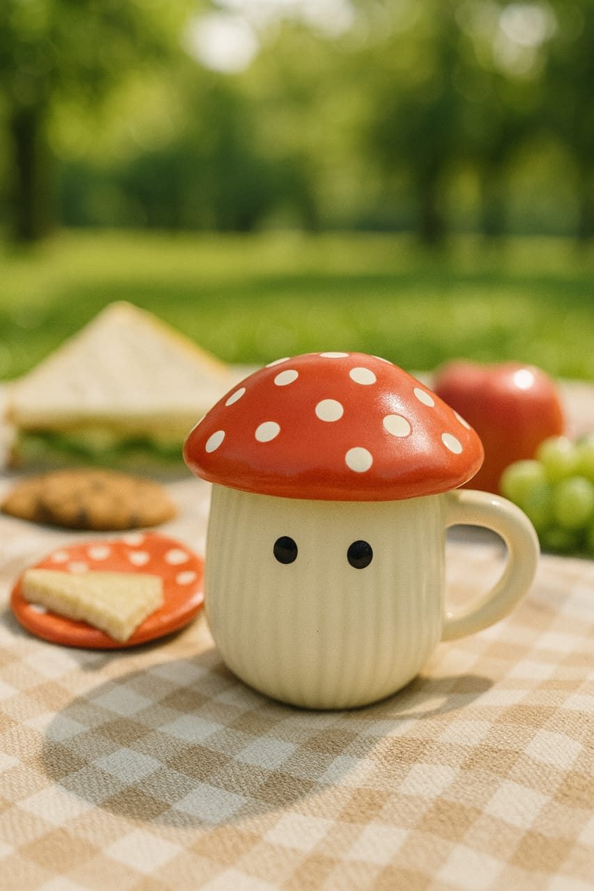 Fairy tale Mushroom Cup With Lid