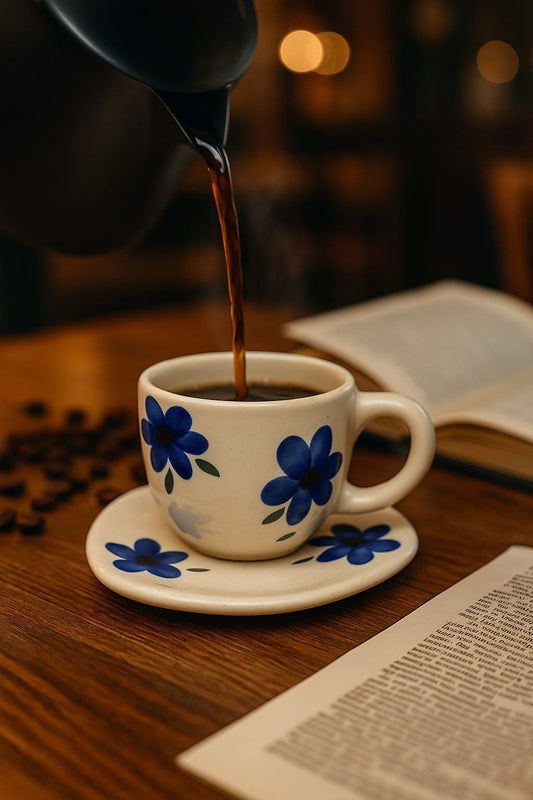 Indigo Blossom Cup Set